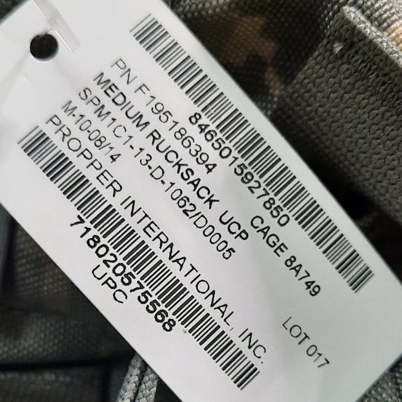 Official US Military Issue ACU MOLLE II Medium Rucksack, NEW w/ tags. - Picture 7 of 9